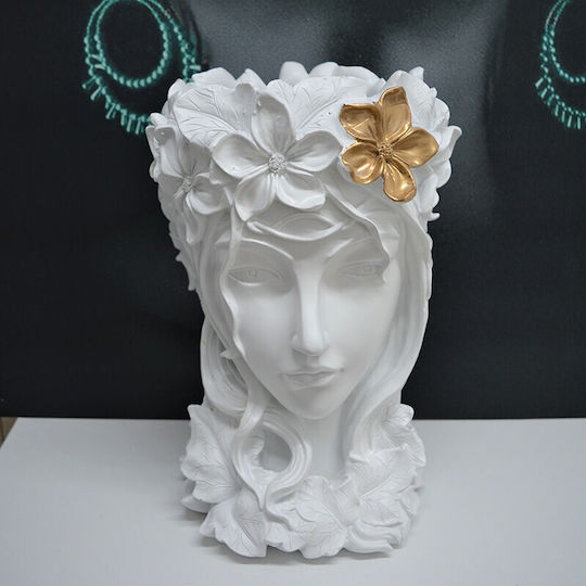 Velve Vază Decorativă Ceramică Albă Φ18xΥ33cm