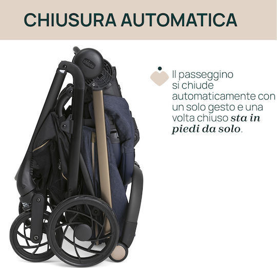 Chicco One4Ever Adjustable Baby Stroller Suitable for Newborn Blue 8.2kg