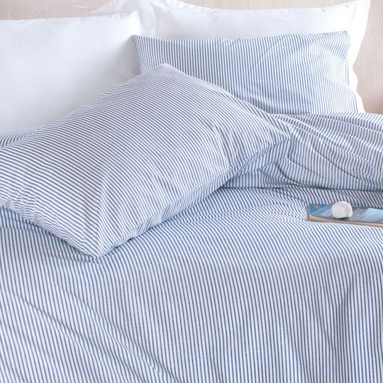 Rythmos Motiv Pillowcase Set with Envelope Cover Dark Blue 50x70cm.