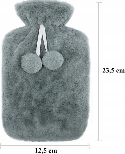 Termofor în culoarea Gri pentru sticle de apă caldă și pachete de gheață Utilizare generală 23x12.5cm 500ml