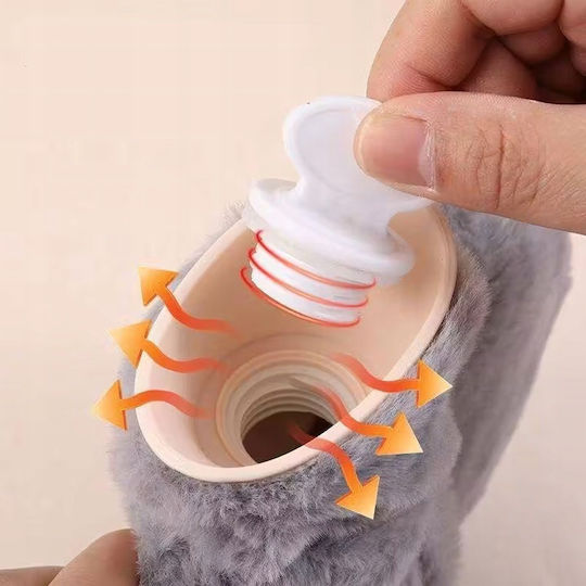 Termofor în culoarea Gri pentru sticle de apă caldă și pachete de gheață Utilizare generală 23x12.5cm 500ml