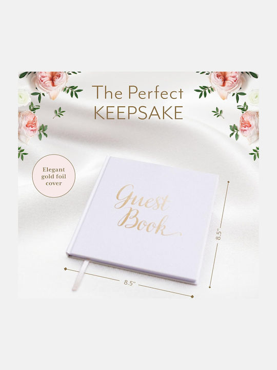 Carte De Dorințe Pentru Nunți Your Perfect Day 180 G/m² 32 Pagini 22 X 22 Cm Carte De Dorințe Albă Cu Aur