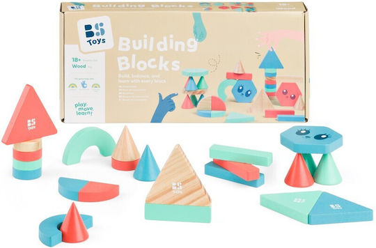 BS Toys Εκπαιδευτικά Τουβλάκια Building Blocks Ξύλινα