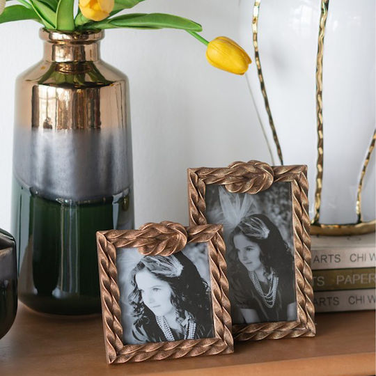Artekko Plastic Photo Frame With Gold Frame