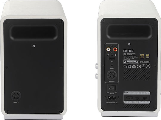 Edifier QR65 Αυτοενισχυόμενα Ηχεία με Bluetooth 65W (Ζεύγος) Λευκά