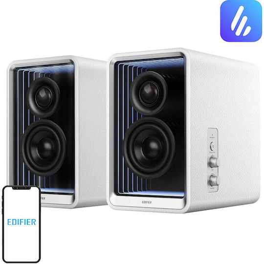 Edifier QR65 Αυτοενισχυόμενα Ηχεία με Bluetooth 65W (Ζεύγος) Λευκά