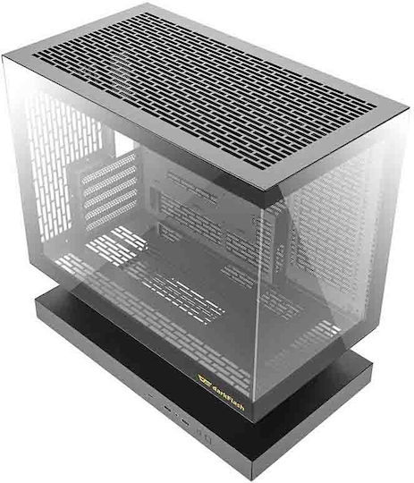 Darkflash Floatron F1 Gaming Midi Tower Κουτί Υπολογιστή με Πλαϊνό Παράθυρο και ARGB Φωτισμό Μαύρο