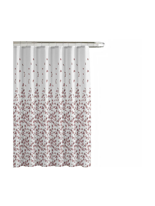 Ankor Leaves Shower Curtain 180x200cm Rotten Apple