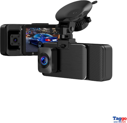 Taggo Set Autokamera DVR 4K mit Bildschirm 3" & Rückfahrkamera