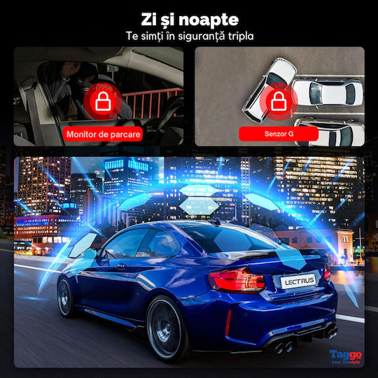 Taggo Set Autokamera DVR 4K mit Bildschirm 3" & Rückfahrkamera