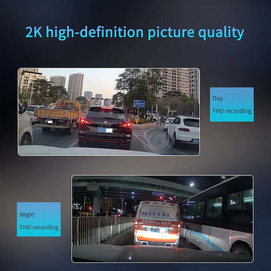 Taggo 1440P Windshield Car DVR, 3" Display
