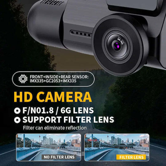 Taggo Σετ Κάμερα DVR Αυτοκινήτου 4K με Οθόνη 2" Wi-Fi, GPS & Κάμερα Οπισθοπορείας