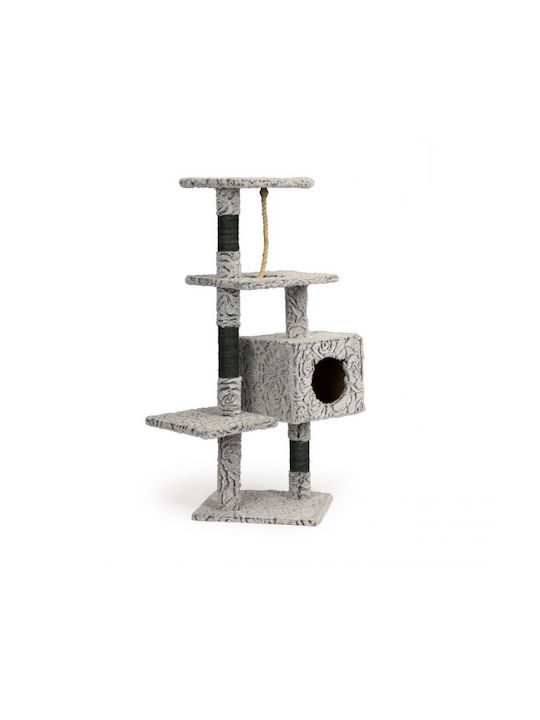 Smartic Stâlp pentru zgâriat pisici Copaci pentru pisici Gri 108x39x39cm
