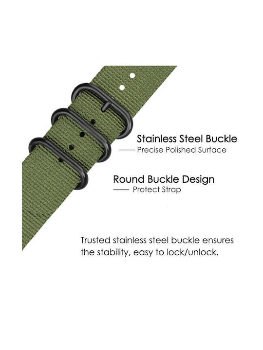 Buckle Nylon Canvas Strap Xiaomi Smart Band 9 Pro/8 Pro Redmi Watch 5/4 Orange