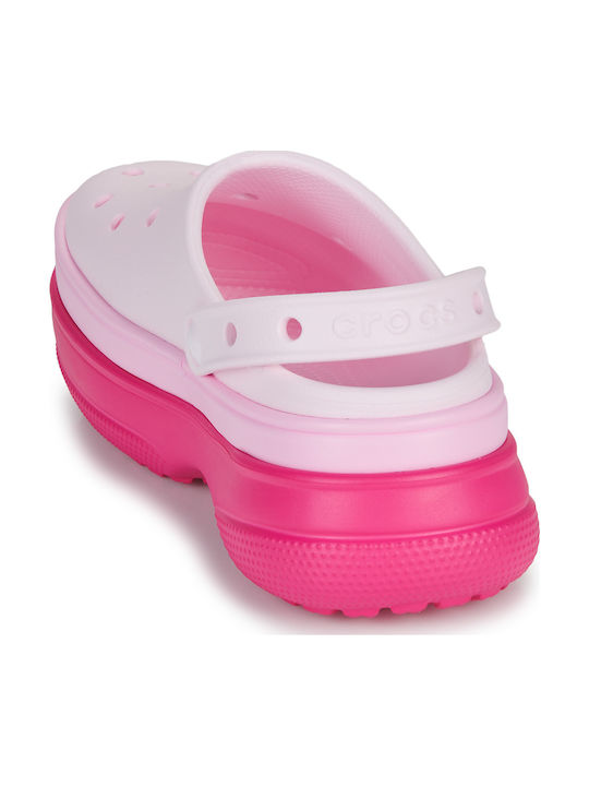Crocs Classic Stacked Дамски Клоги Розов