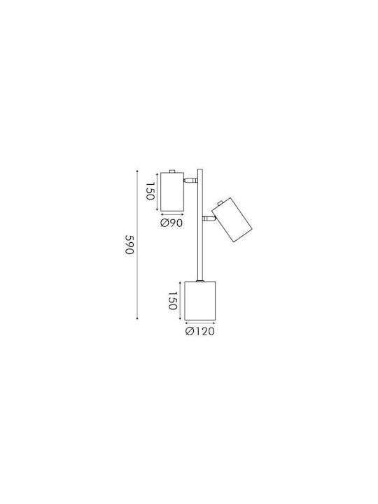 Aca Kenneth Dekorative Lampe mit Fassung für E27 Lampe
