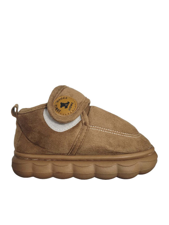 Kinderhausschuhe Stiefel Braun