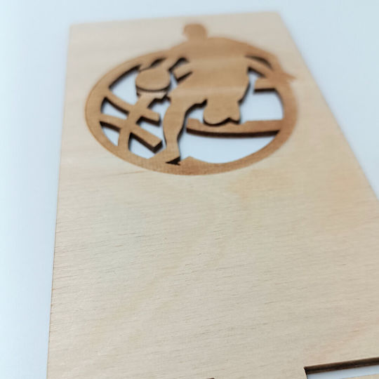 Wooden Desk Cell Phone Stand Basketball Design Toxylo