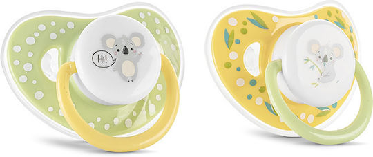 Lorelli Pacifiers Silicone with Case Green for 6+ months 2pcs