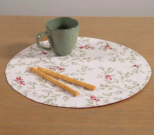 Nef-Nef Homeware Hope Weihnachtlich Tischsets Stoff Beige D38cm.
