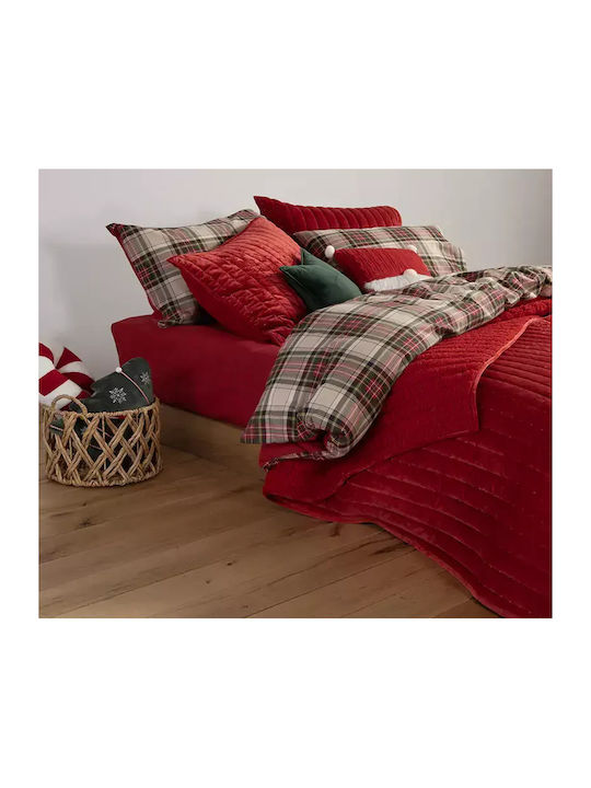 Nef-Nef Homeware Κουβερτοπάπλωμα Υπέρδιπλο 240x220εκ. Sweet Christmas Red 230 GSM