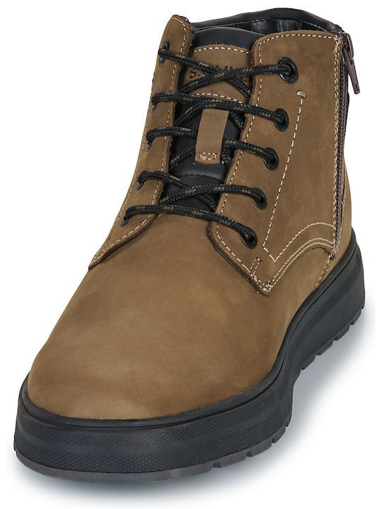 Leder Grün Stiefel