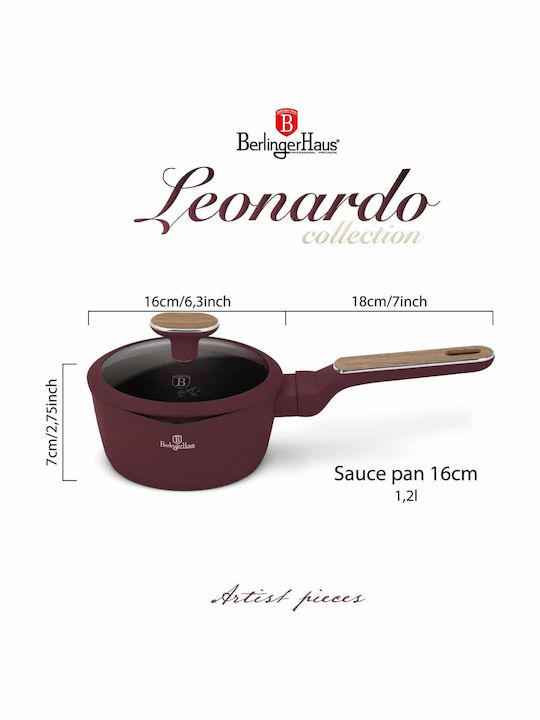 Berlinger Haus Leonardo Nordic Collection Тенджерка За Мляко От Алуминий 1.2л / 16см