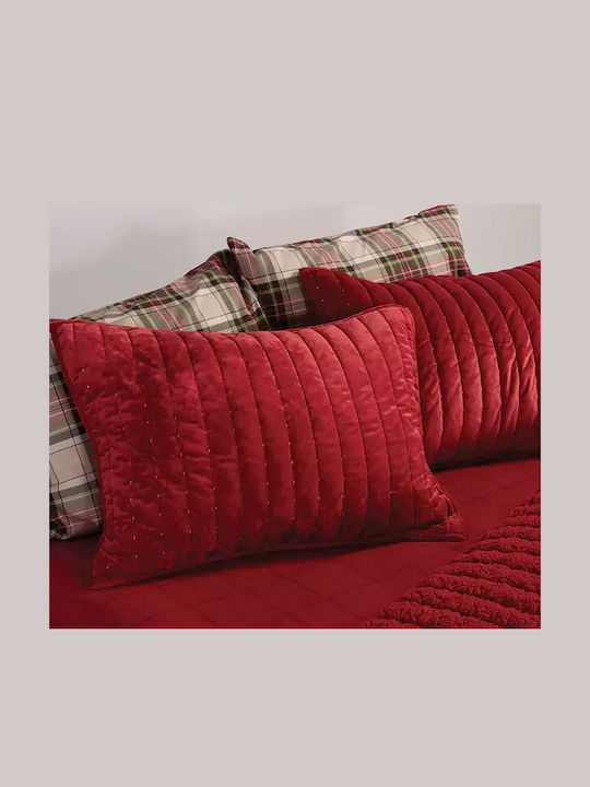 Nef-Nef Homeware Sweet Christmas Χριστουγεννιάτικη Διακοσμητική Μαξιλαροθήκη Μακρόστενη Κόκκινη 52x72εκ. 2τμχ