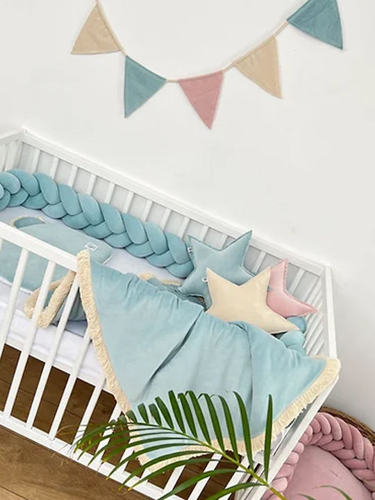 Perna Decorativă Star Sparrow Ice Blue Albastră Deschisă Ecru Albastru Petrol Somon Gri Maro Galben Roșu Alb Bej Verde Roz 32x32