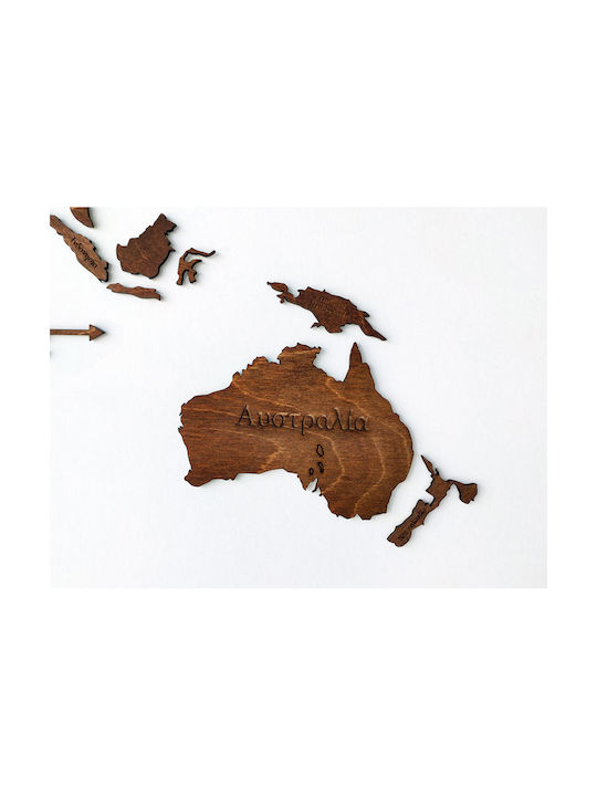 Woodmymap Handmade Wall Decor Made of Wood 115x65cm