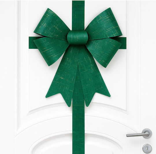 Due esse Christmas Door Bow Green Velvet 55x5x61cm
