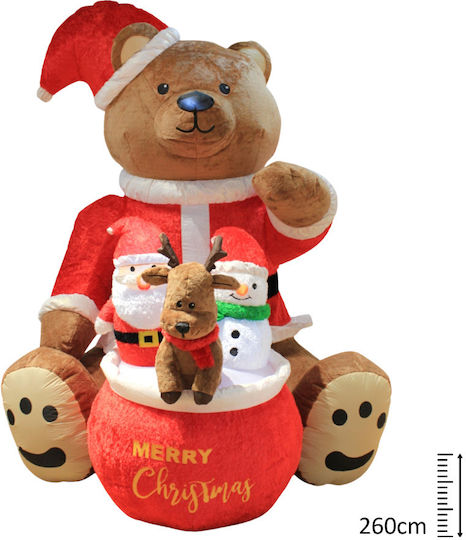 Due esse Christmas Illuminated Figure Bear Inflatable 260cm
