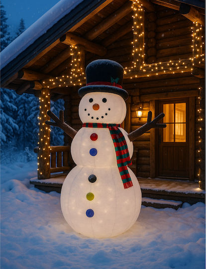 Due esse Christmas Illuminated Figure Snowman Inflatable 366cm