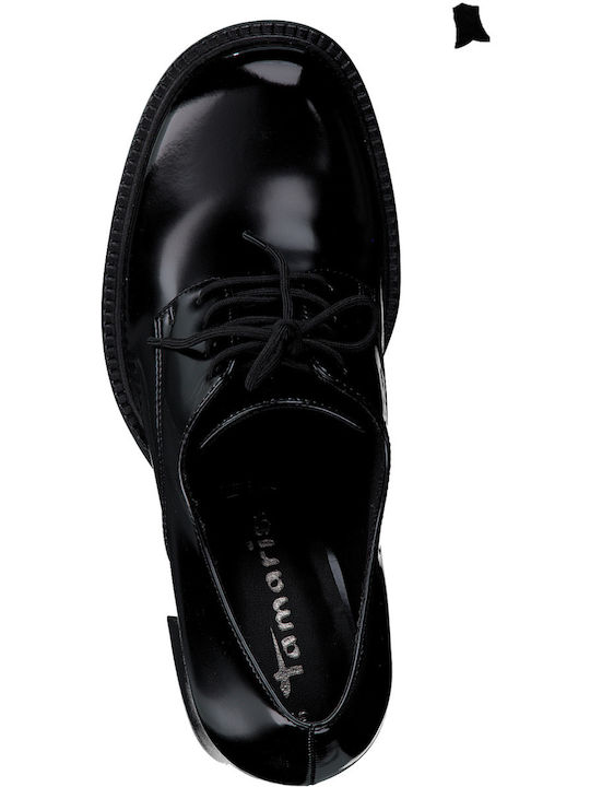 Women's Synthetic Leather Oxford Shoes Black