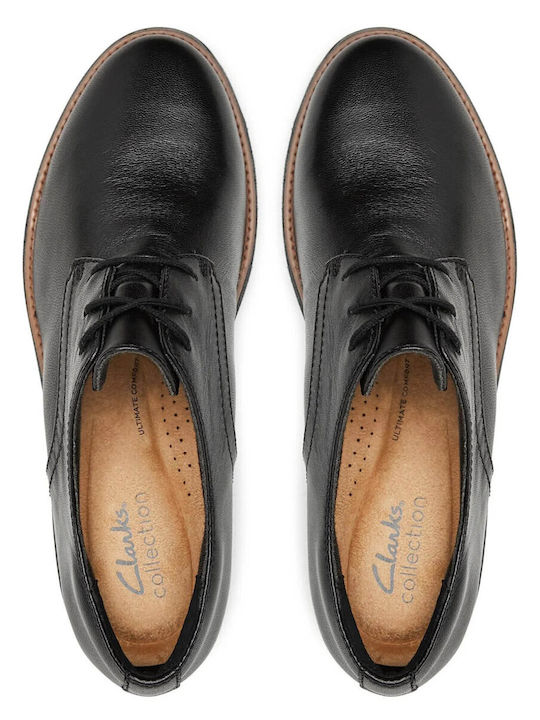 Sharon Women's Leather Oxford Shoes Black