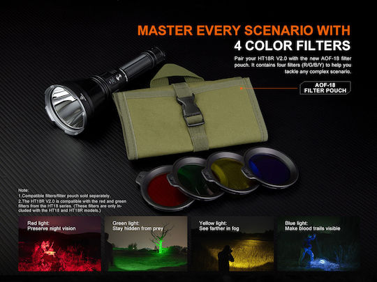Fenix Rechargeable Flashlight LED IP68 with Maximum Brightness 3700lm