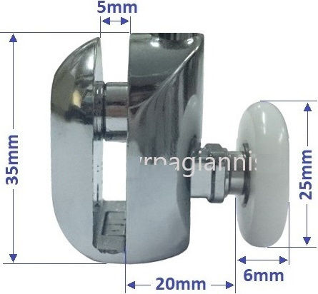 Cabin Shower Roller 25mm A25 Cabin Shower Roller 25mm A25