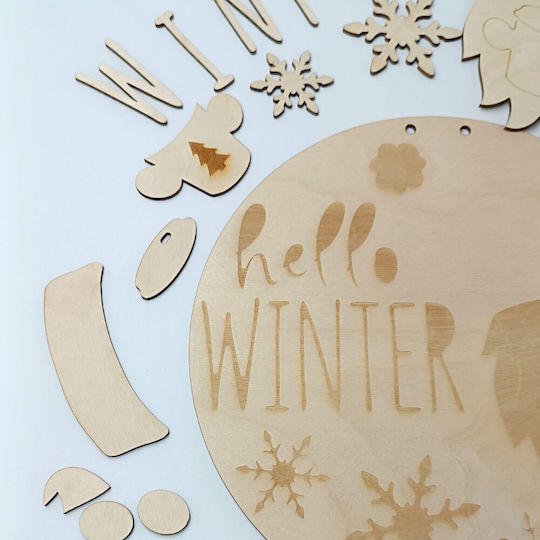 Decorațiune Din Lemn Hello Winter Pitic Toxylo