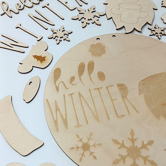 Decorațiune Din Lemn Hello Winter Pitic Toxylo
