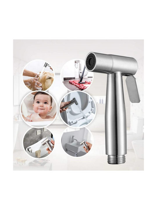 Uncle George Wall Mounted Bidet Set Silver