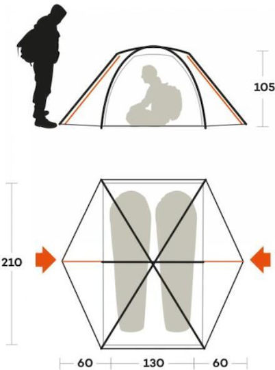 Ferrino Σκηνή Camping Igloo Μπλε