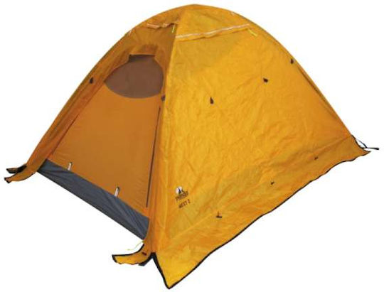 Panda Nest Σκηνή Camping Τούνελ Κίτρινη με Διπλό Πανί για 2 Άτομα 210x140x110εκ.