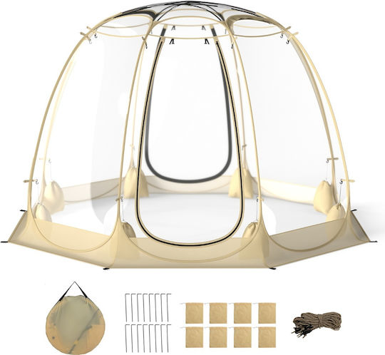 Costway Αυτόματη Χειμερινή Σκηνή Camping Διάφανη 265x265εκ.