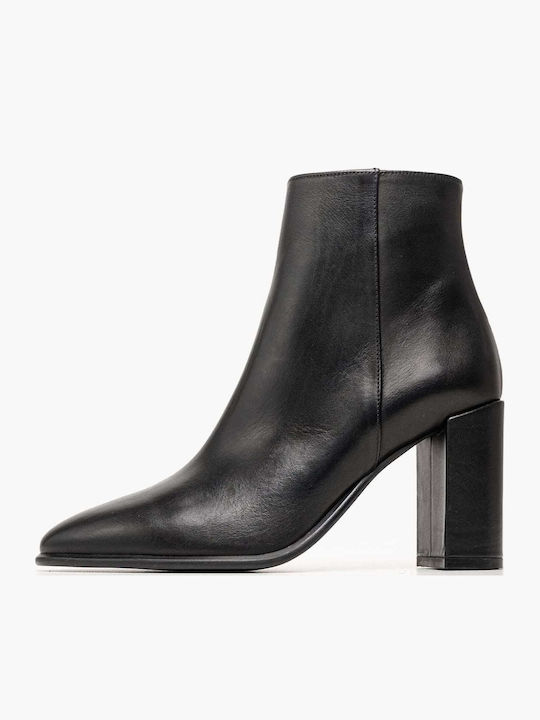 Leather Women's Ankle Boots Black