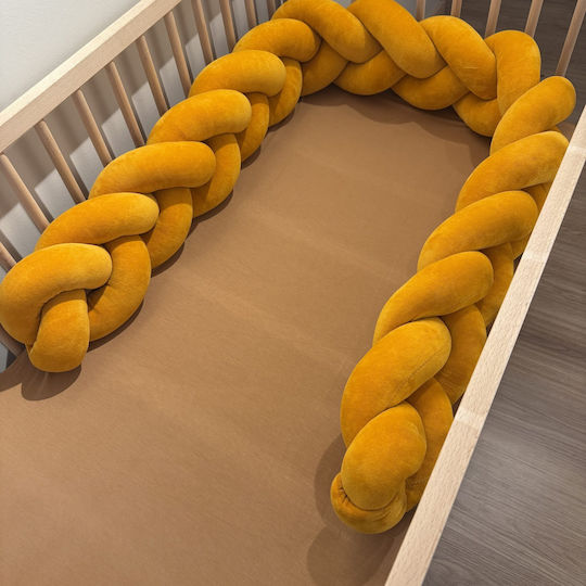 Grandes Suenos Crib Bumpers Braided Inside Ochre 200cm