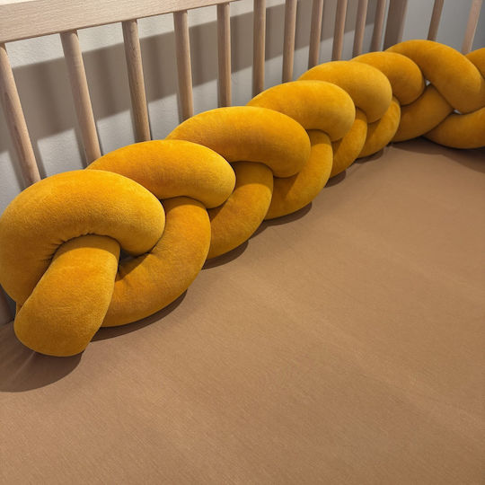 Grandes Suenos Crib Bumpers Braided Inside Ochre 200cm