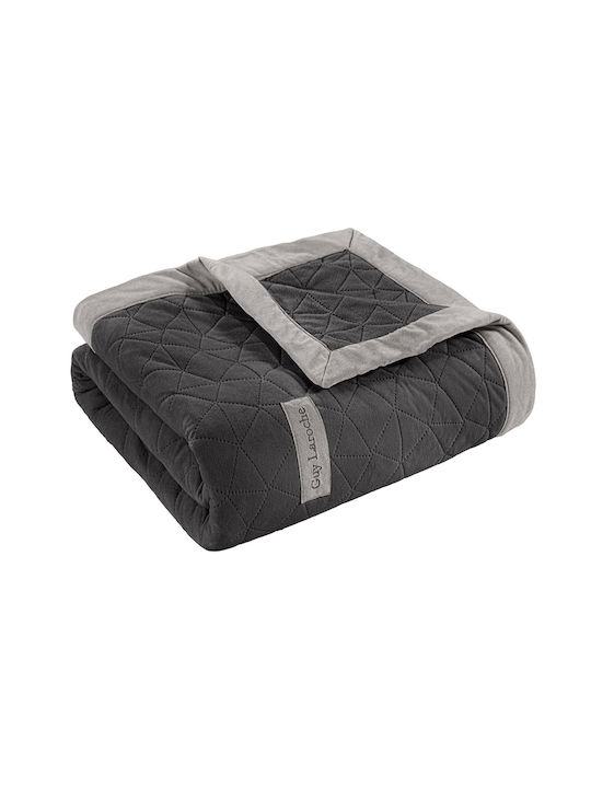 Guy Laroche Avalon Ριχτάρι Πολυθρόνας Βελουτέ 150x170εκ. Carbon