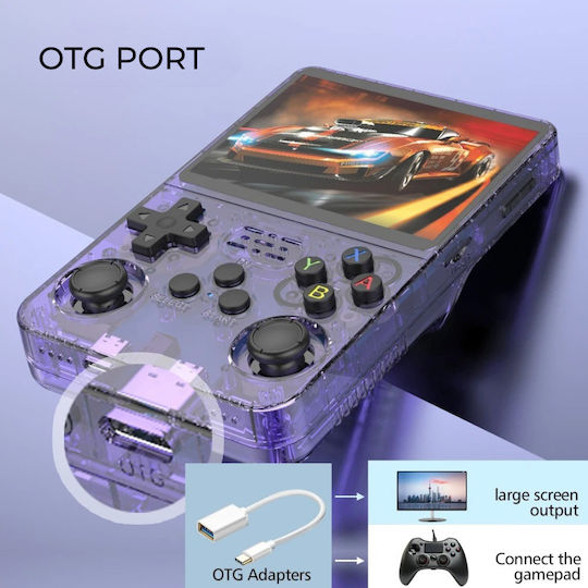 Retro Handheld-Konsolen R36S 3.5" IPS Mit Doppeltem RAM-Chip Mit 15.000 Kinder-Videospiele 64GB ArKOS 2.0 Rotes