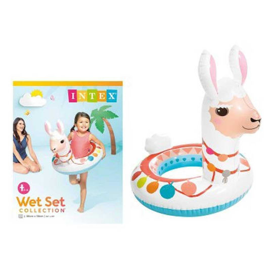Colac de înot pentru copii Intex 'Animal Llama' Alb 86x58cm
