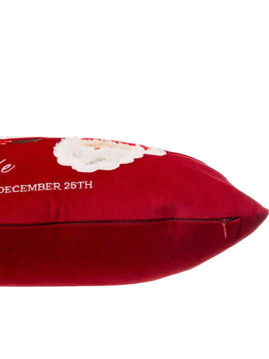 Atmosphera Letter Santa Claus Christmas Decorative Pillow Rectangular Red 50x30cm